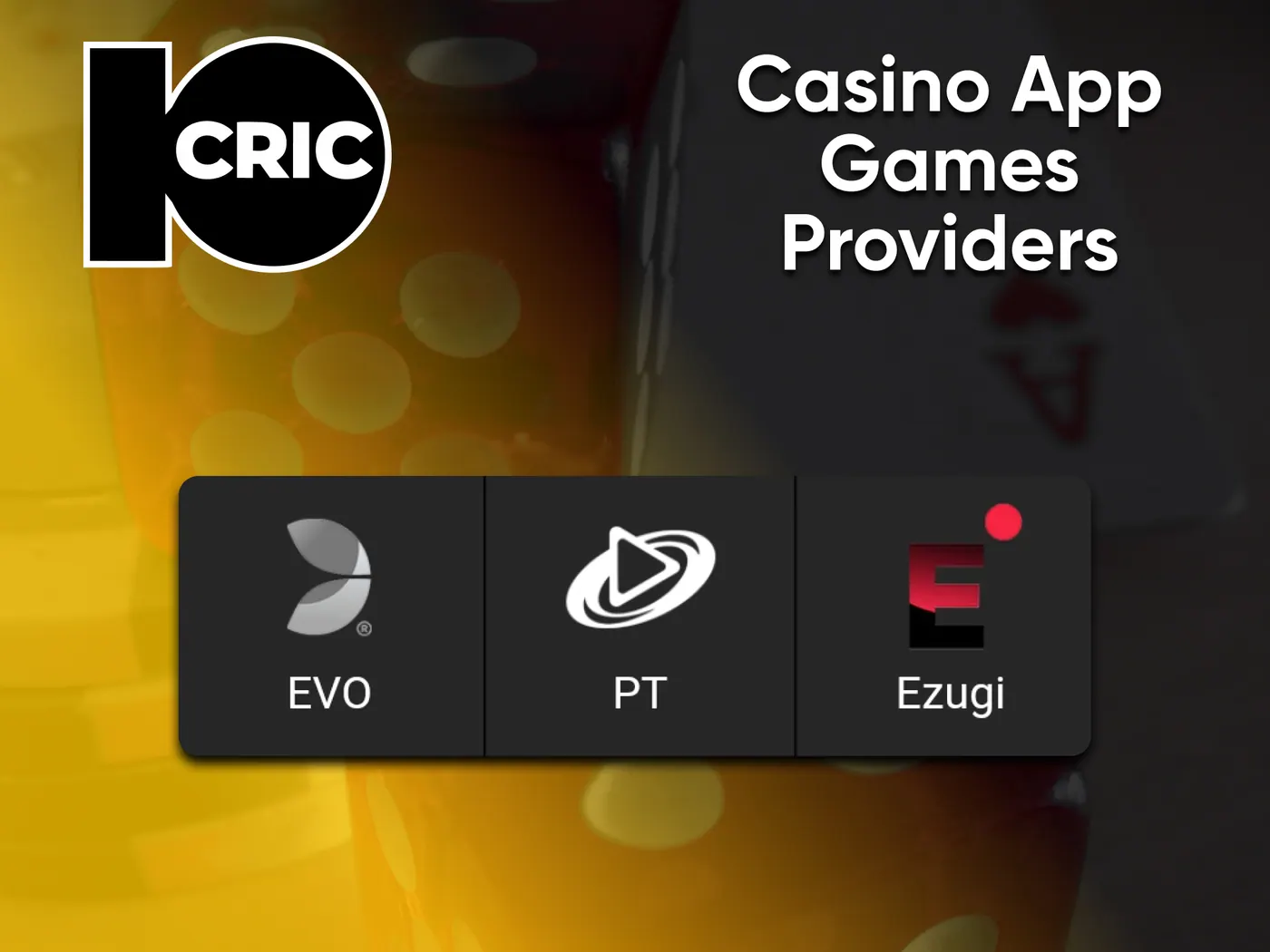 Casino game providers at 10cric.