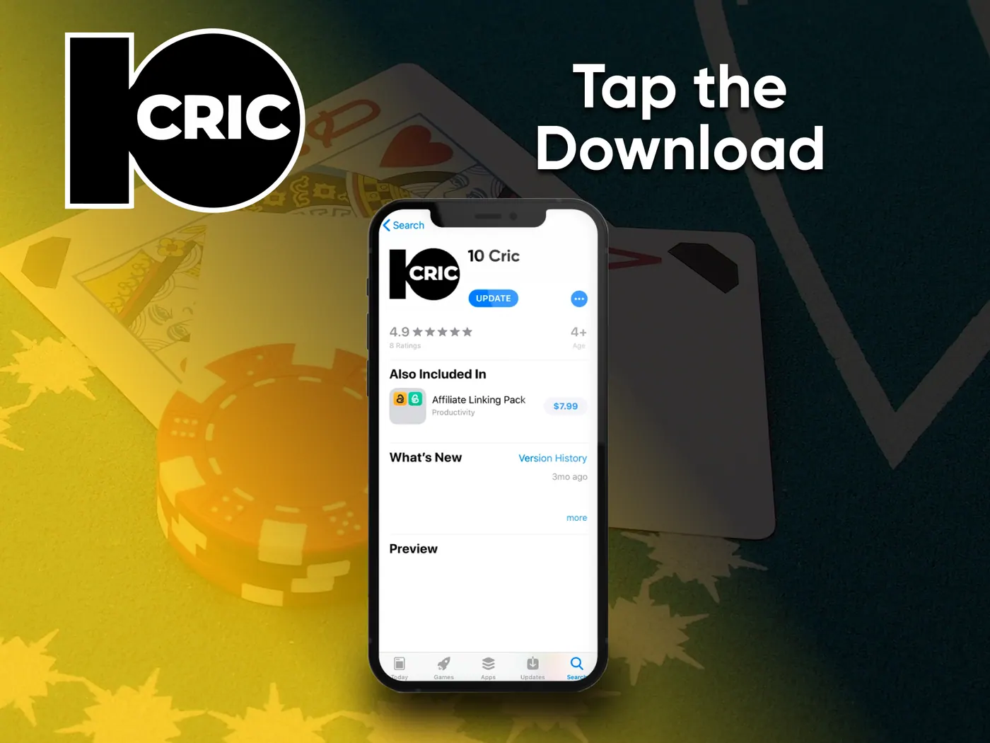 Download casino from 10Cric and play.