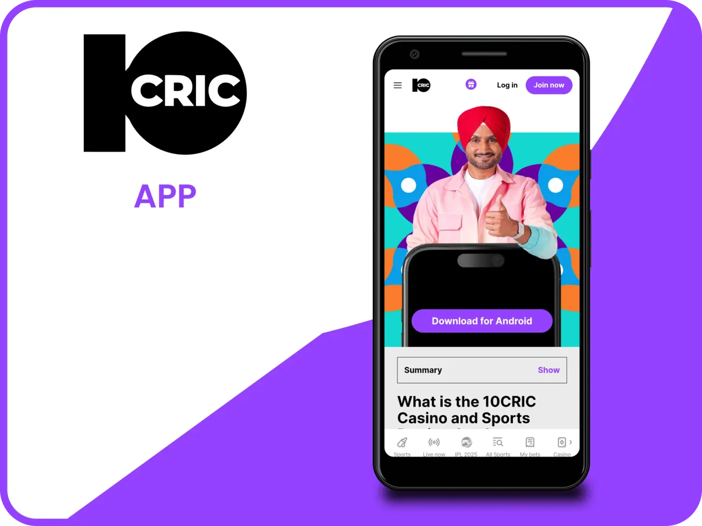 Install the 10Cric mobile app and play anytime.