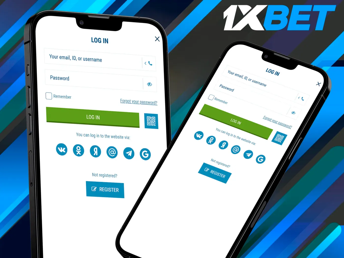 Open the 1xBet mobile app and log in.