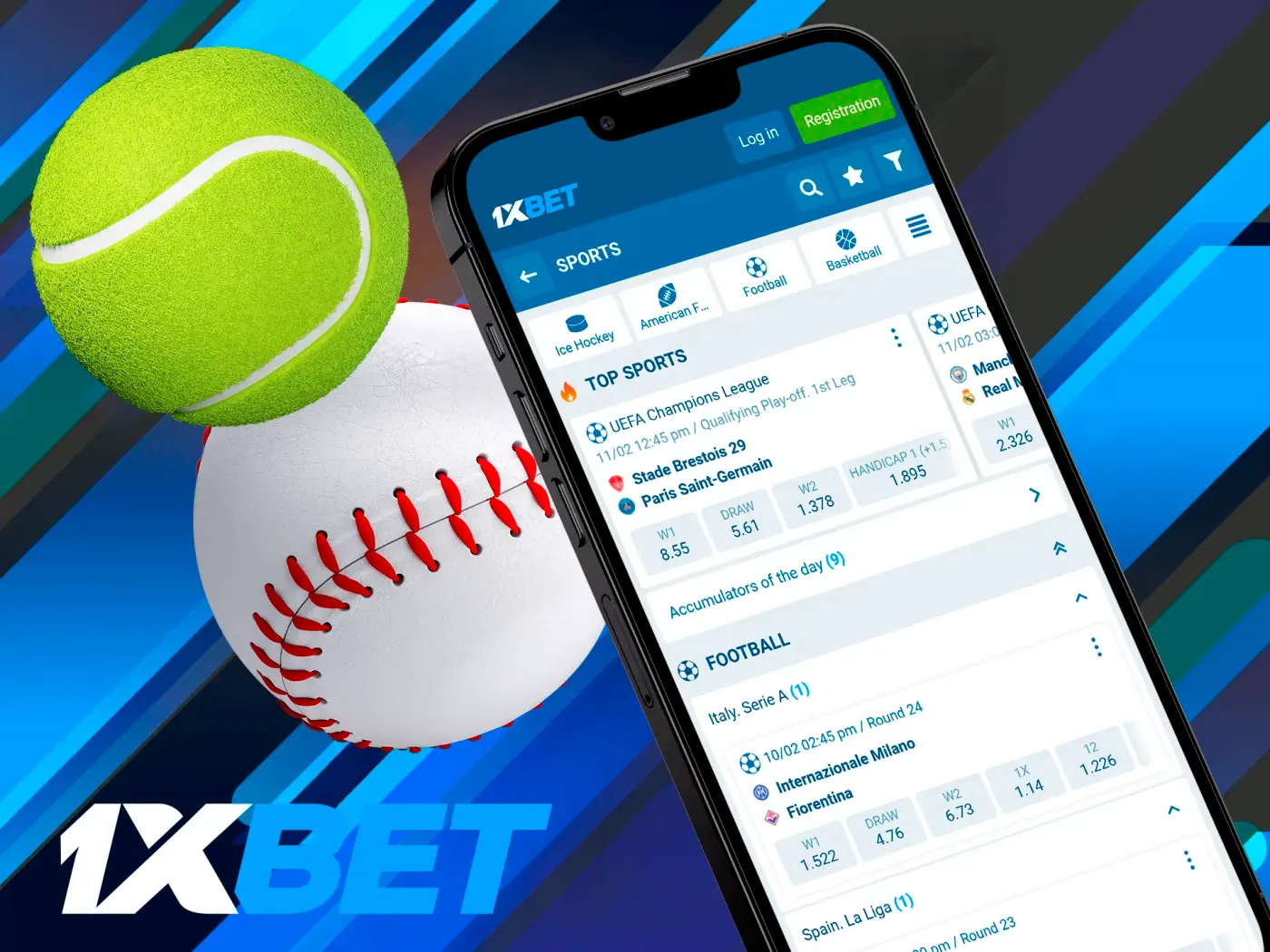 At 1xBet, you can place bets on many types of sports.