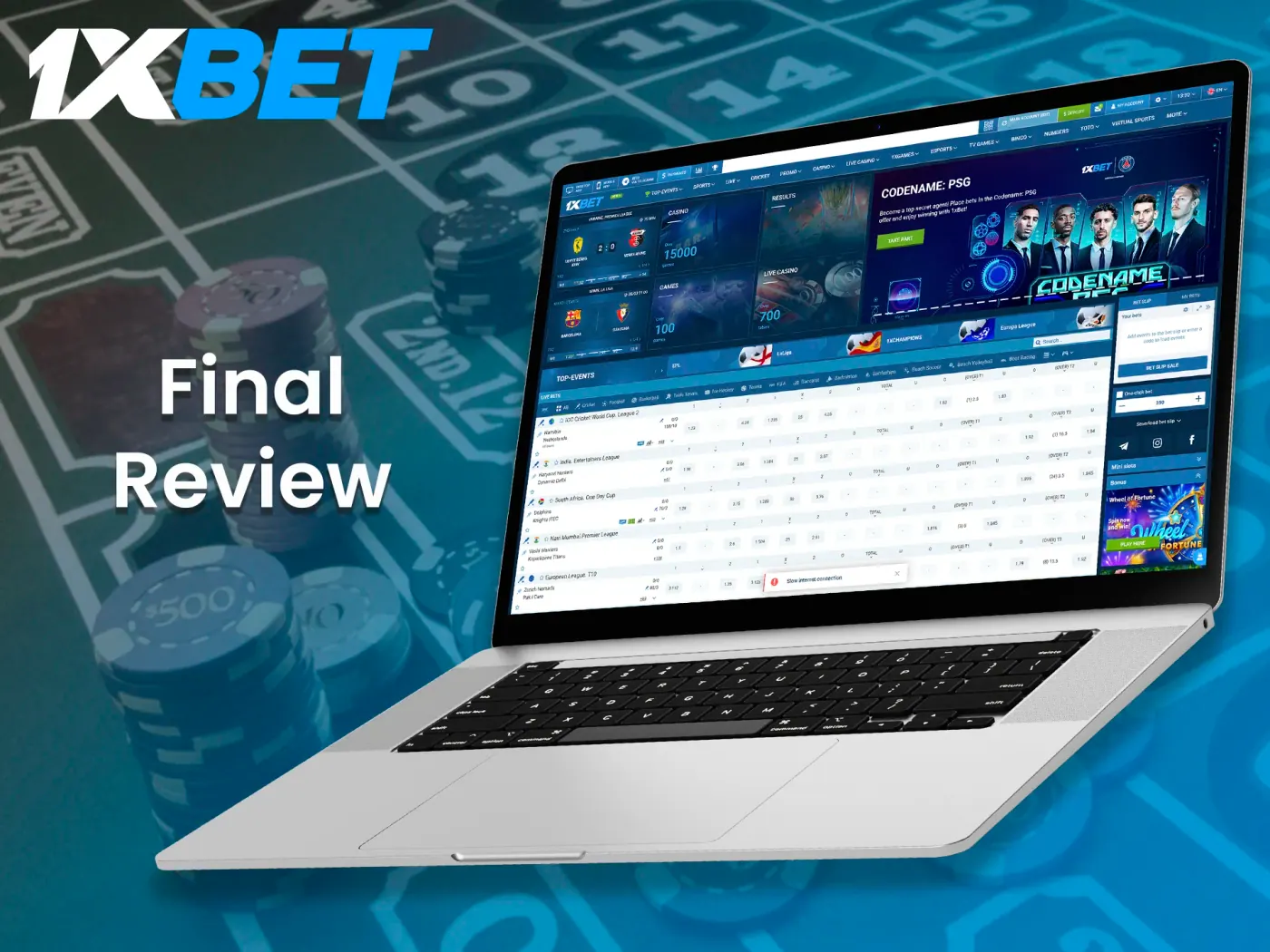 1xBet is a great choice for online gambling and sports betting.