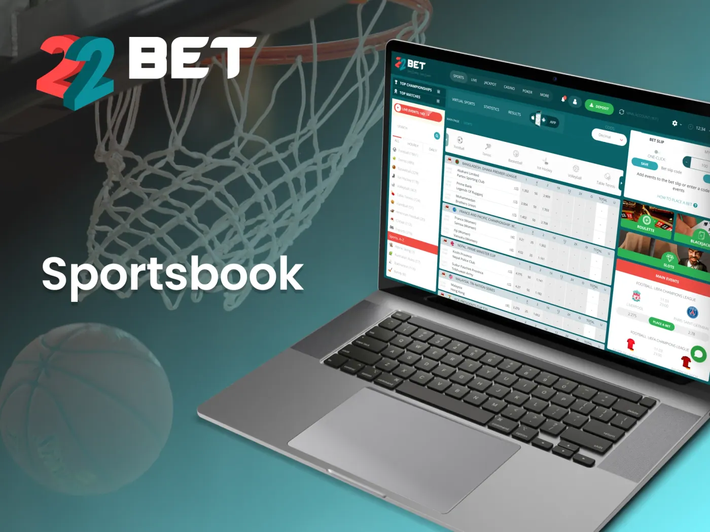 Bet on popular sports in Bangladesh with 22Bet.