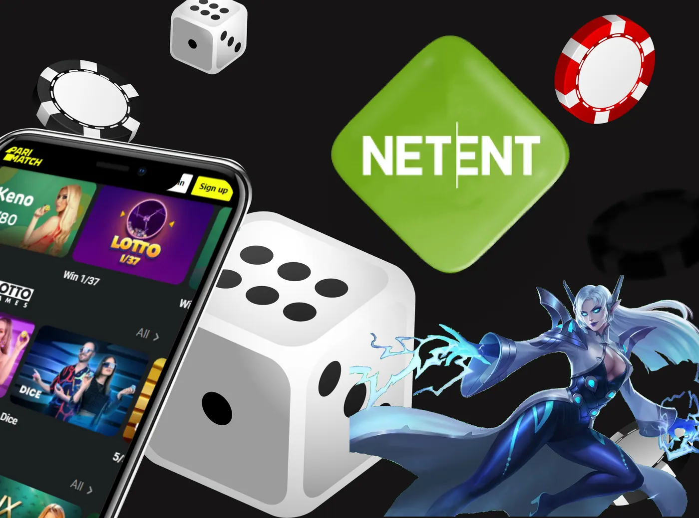 You will find various games from NetEnt.