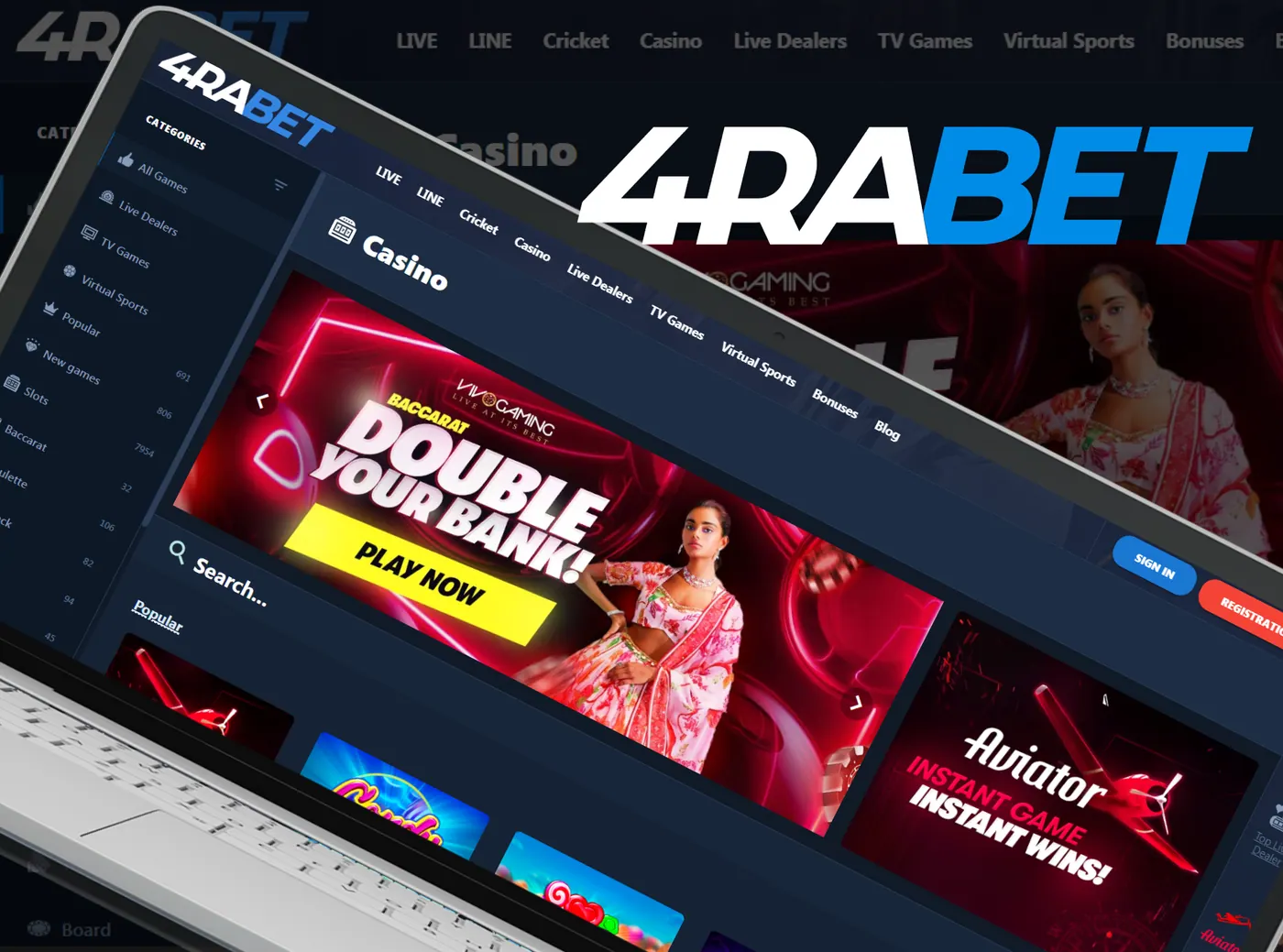 4rabet live casino.