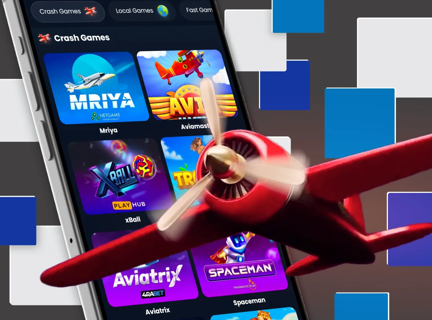 Experience the excitement of crash games at the 4Rabet casino app.