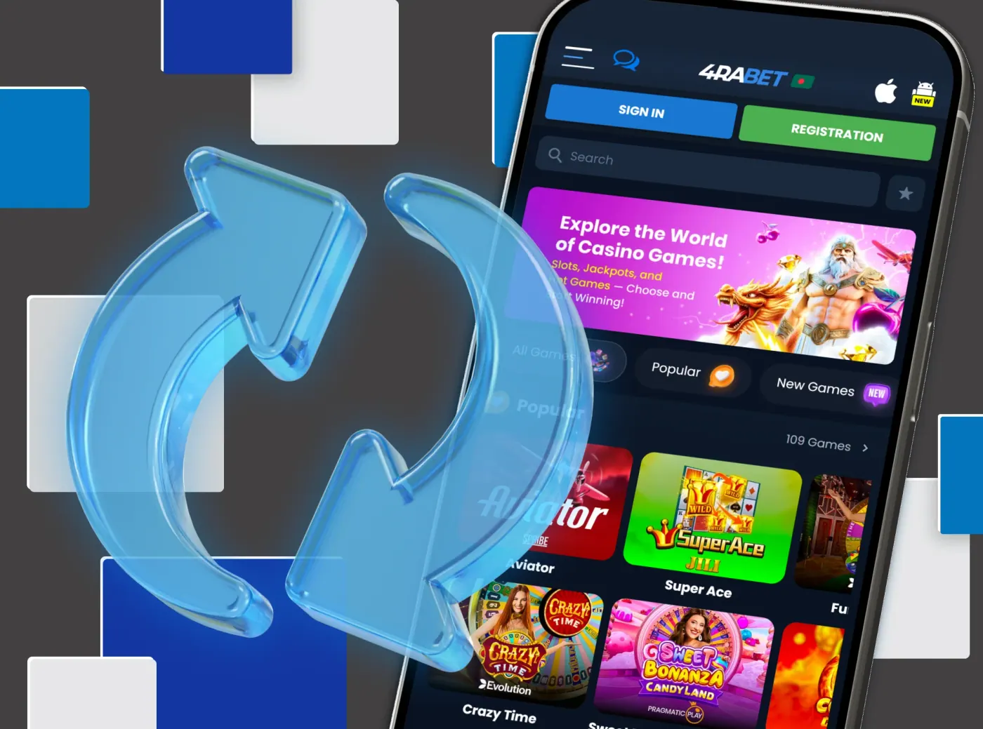 Easily update the 4Rabet casino app in just a few simple steps.