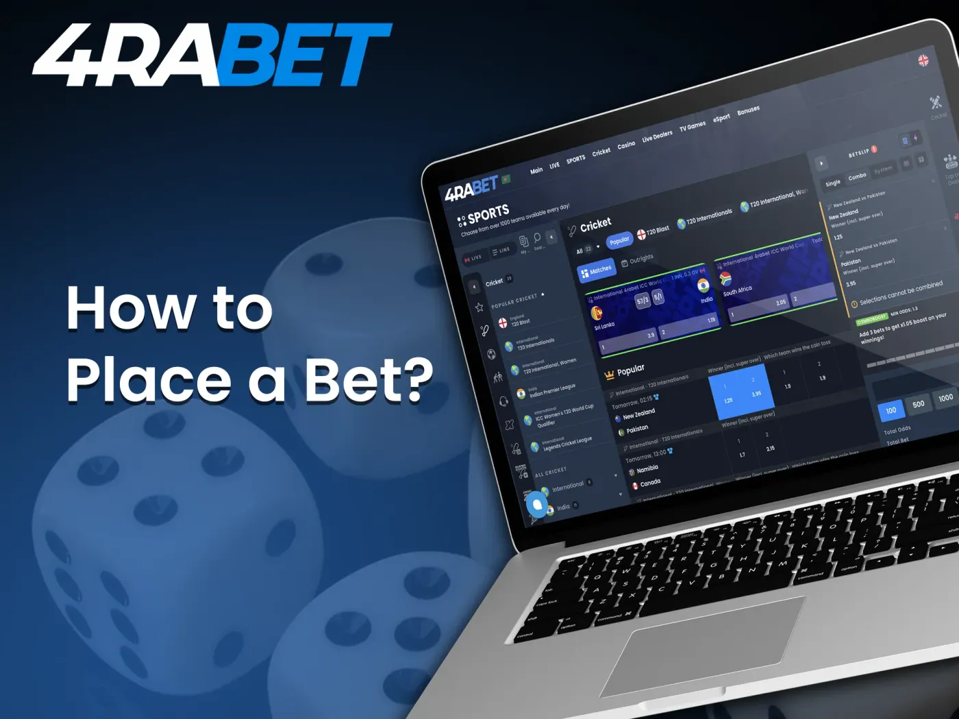 How to place a bet on 4Rabet.