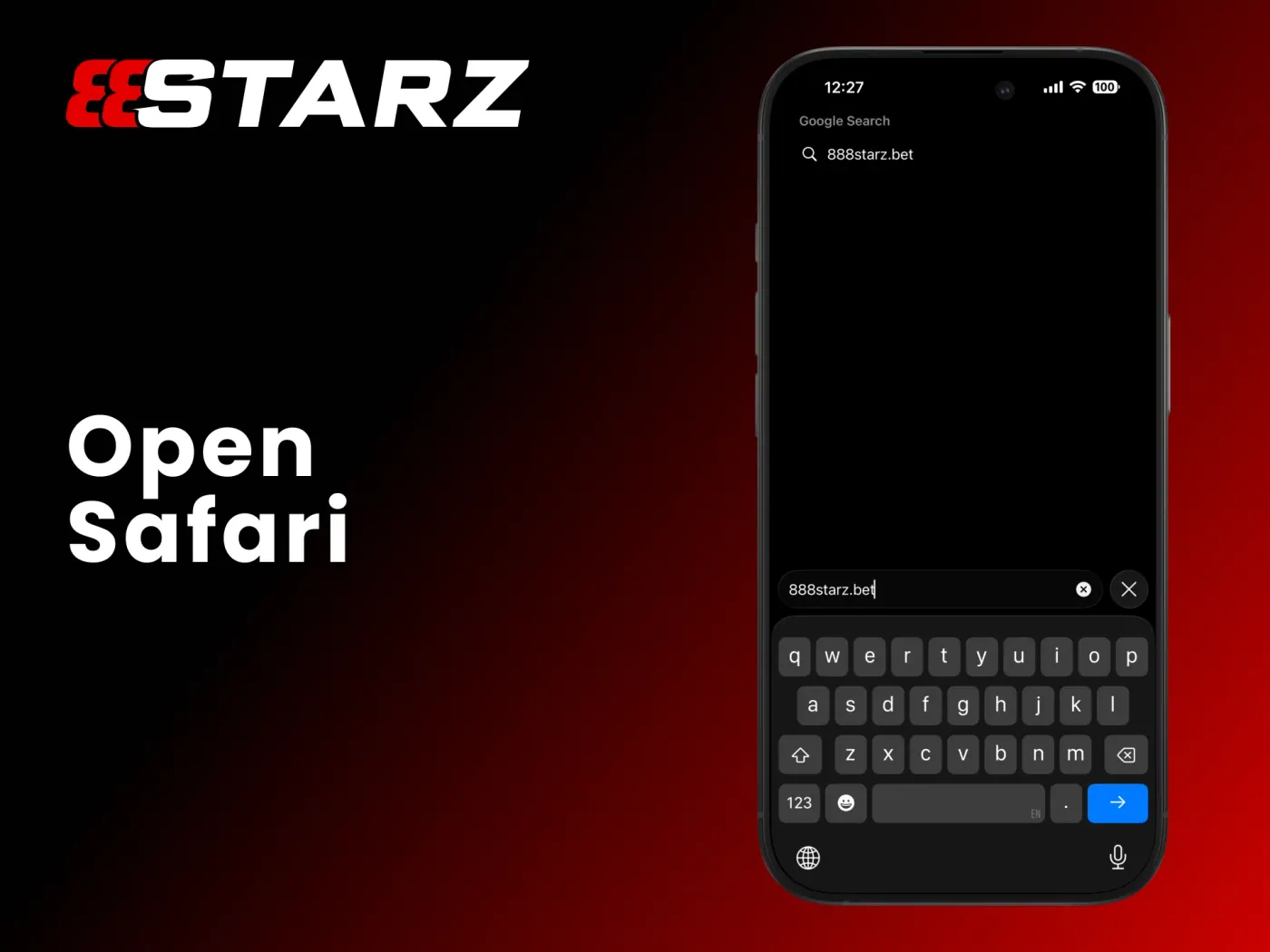 Go to the official 888Starz website on your device.