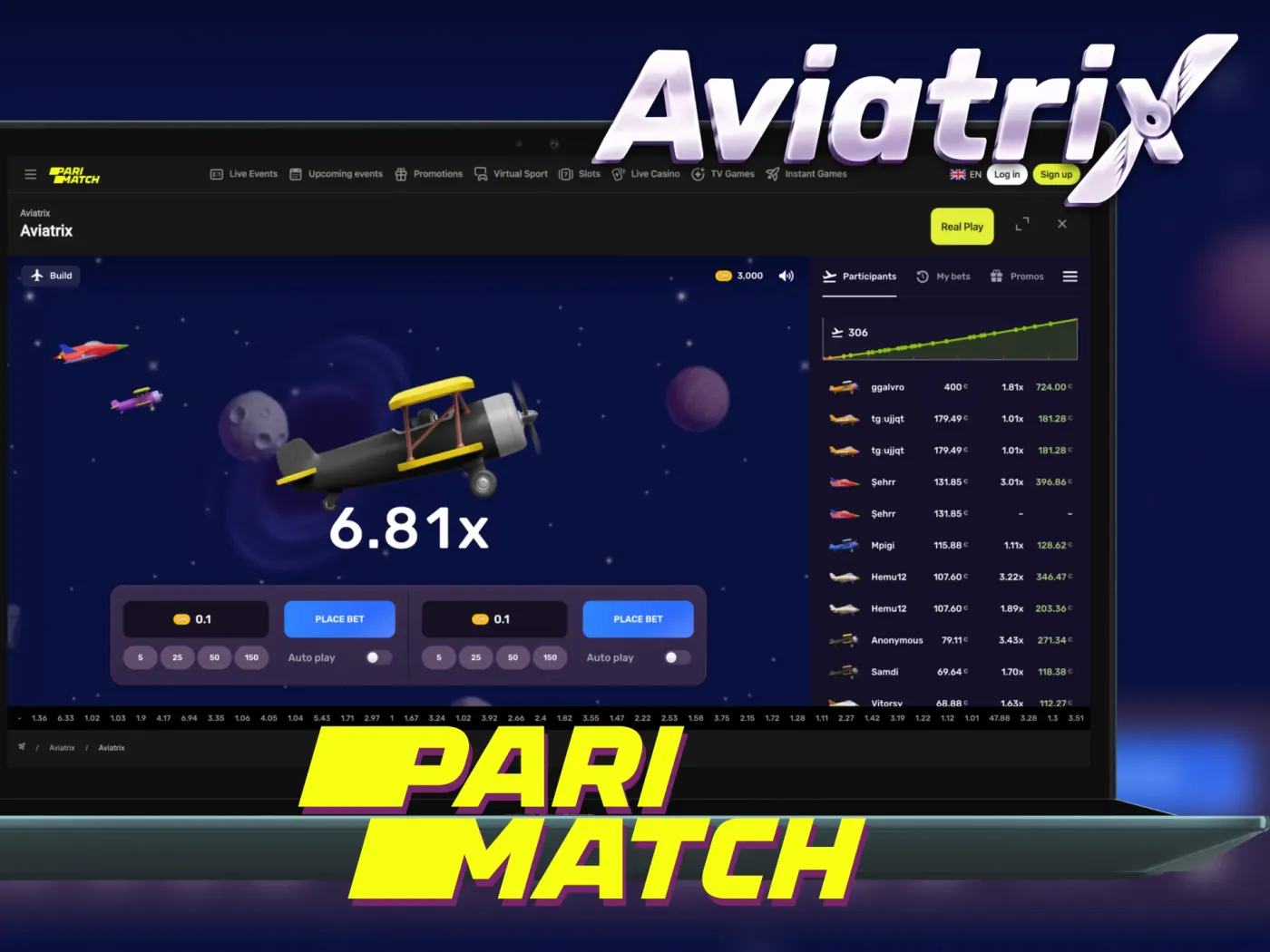 Aviatrix at Parimatch.