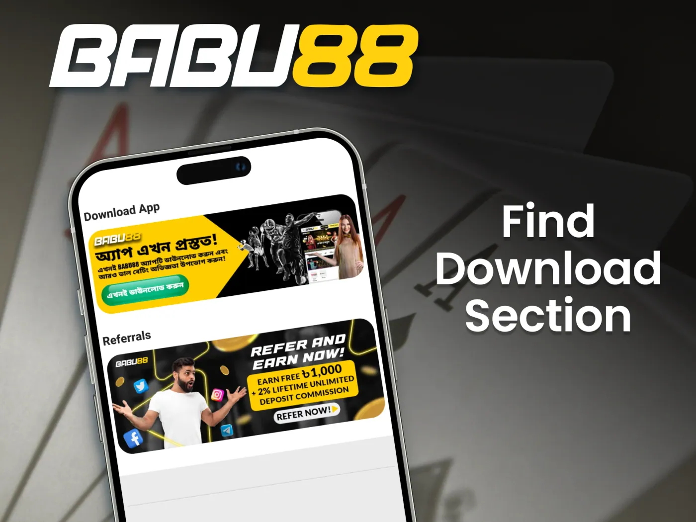Navigate to the download section of the Babu88 website.