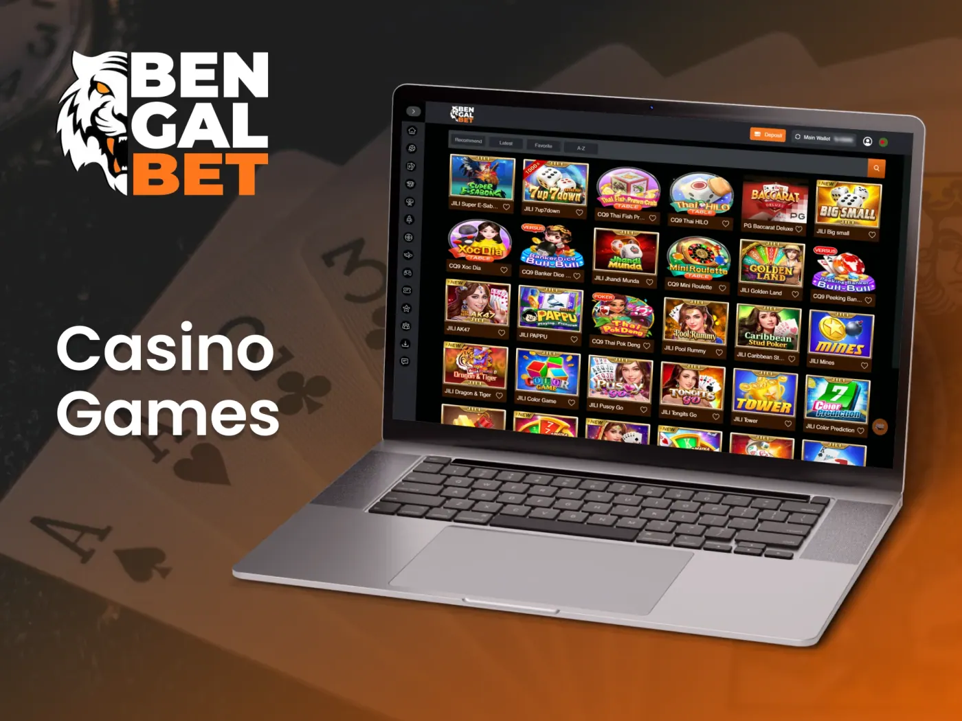 Choose classic favorites or discover new games at the Bengalbet online casino.