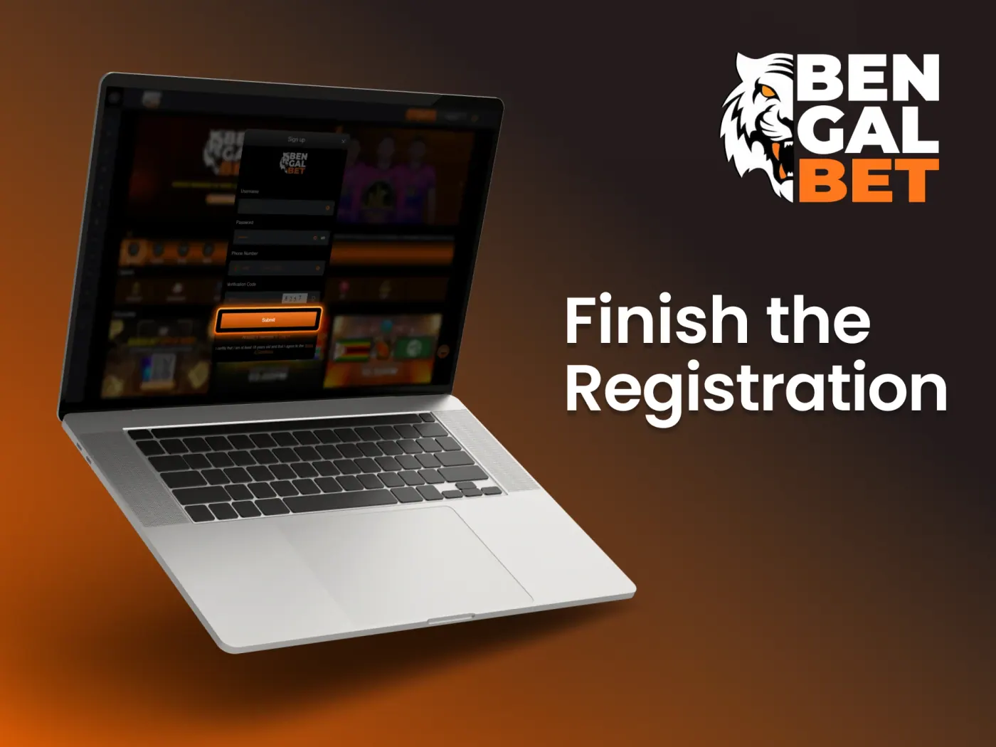 Complete your Bengalbet account registration.