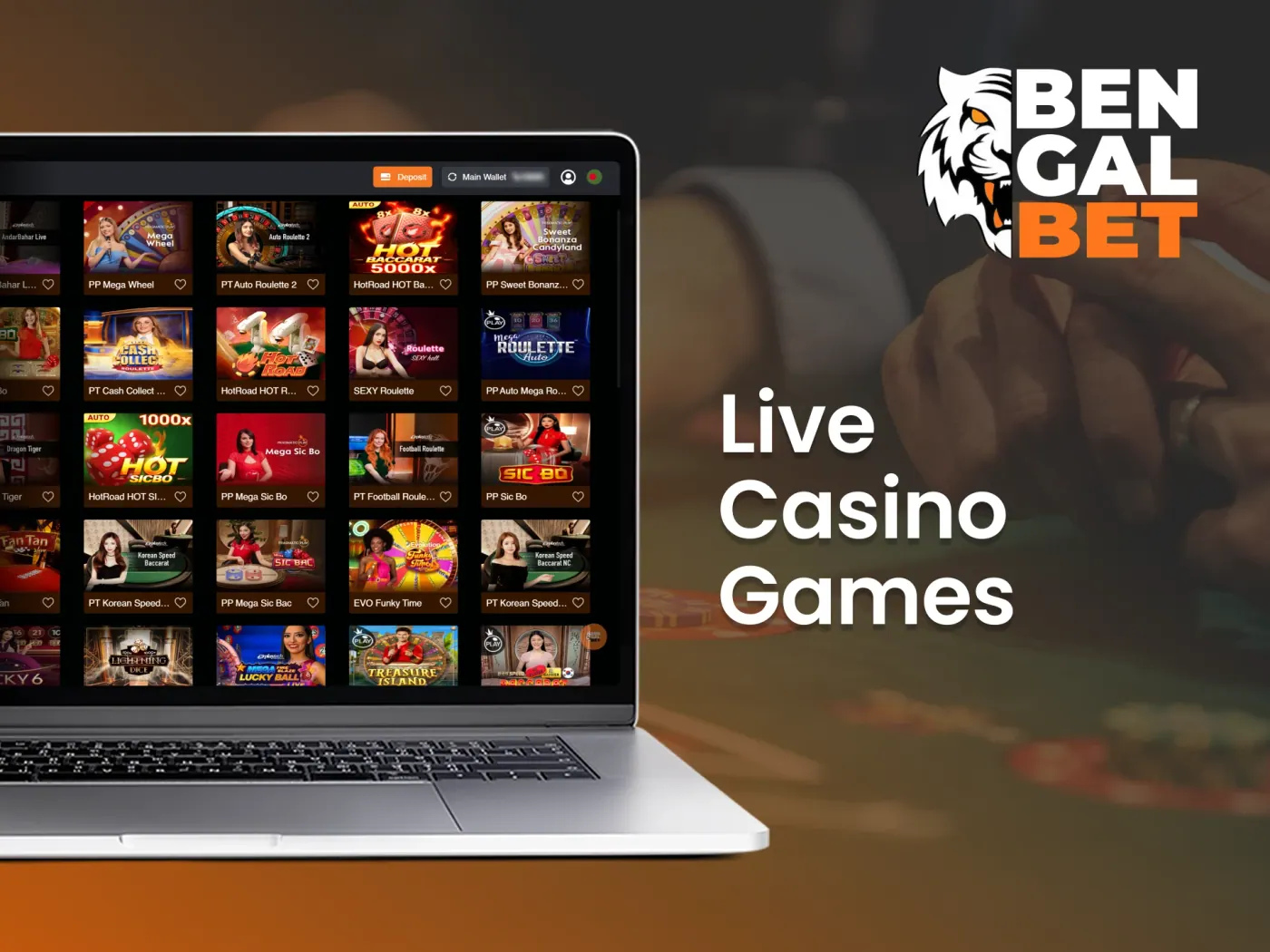 Check out Bengalbet's live casino for an authentic gaming experience with real dealers.