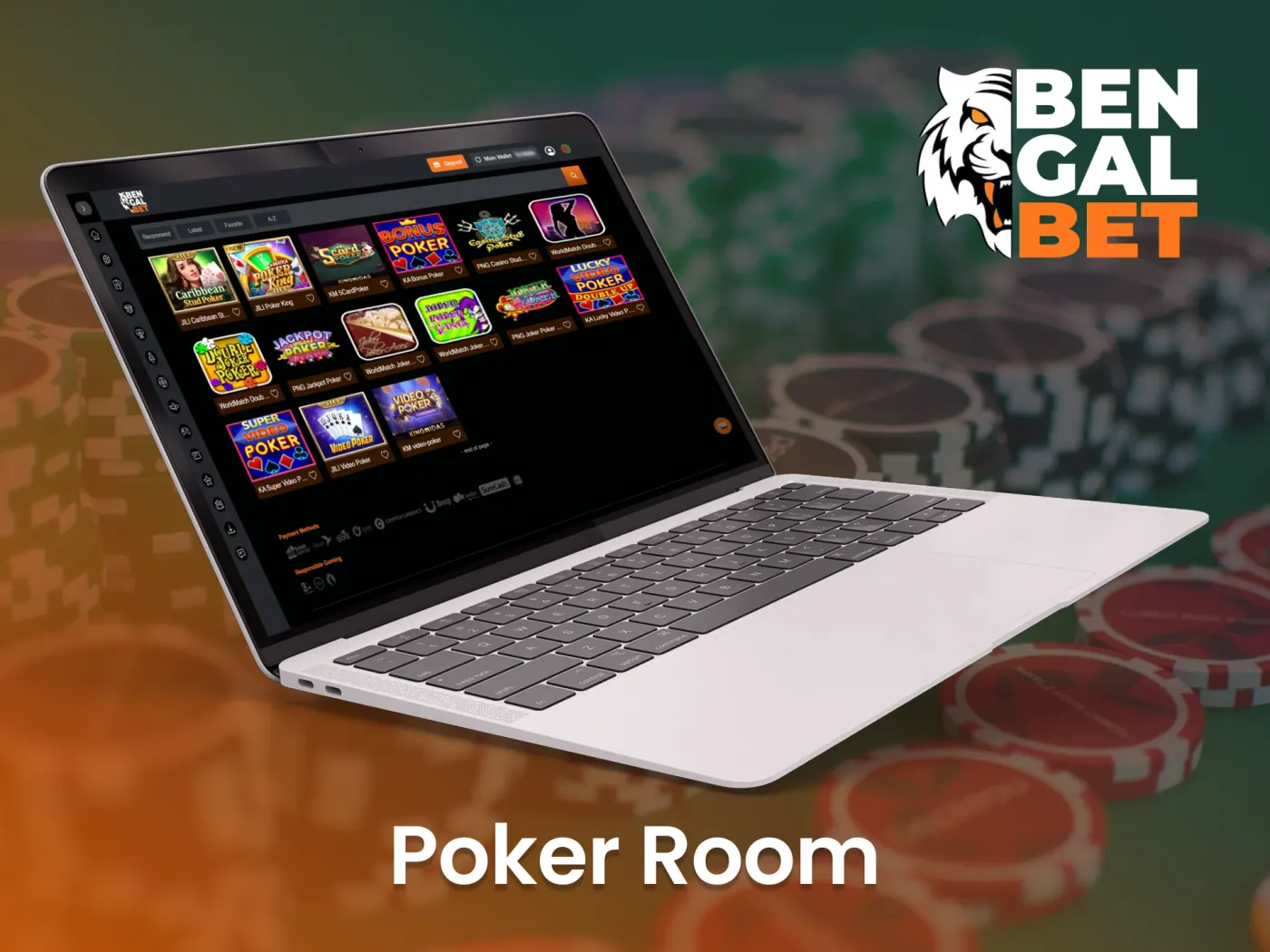 Find a variety of poker games at Bengalbet.