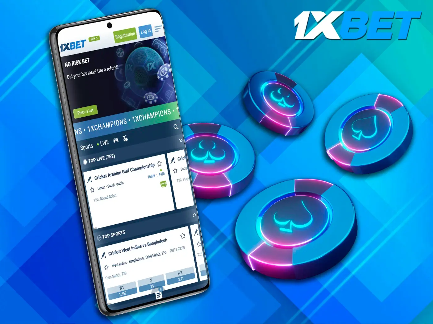 1xBet app.