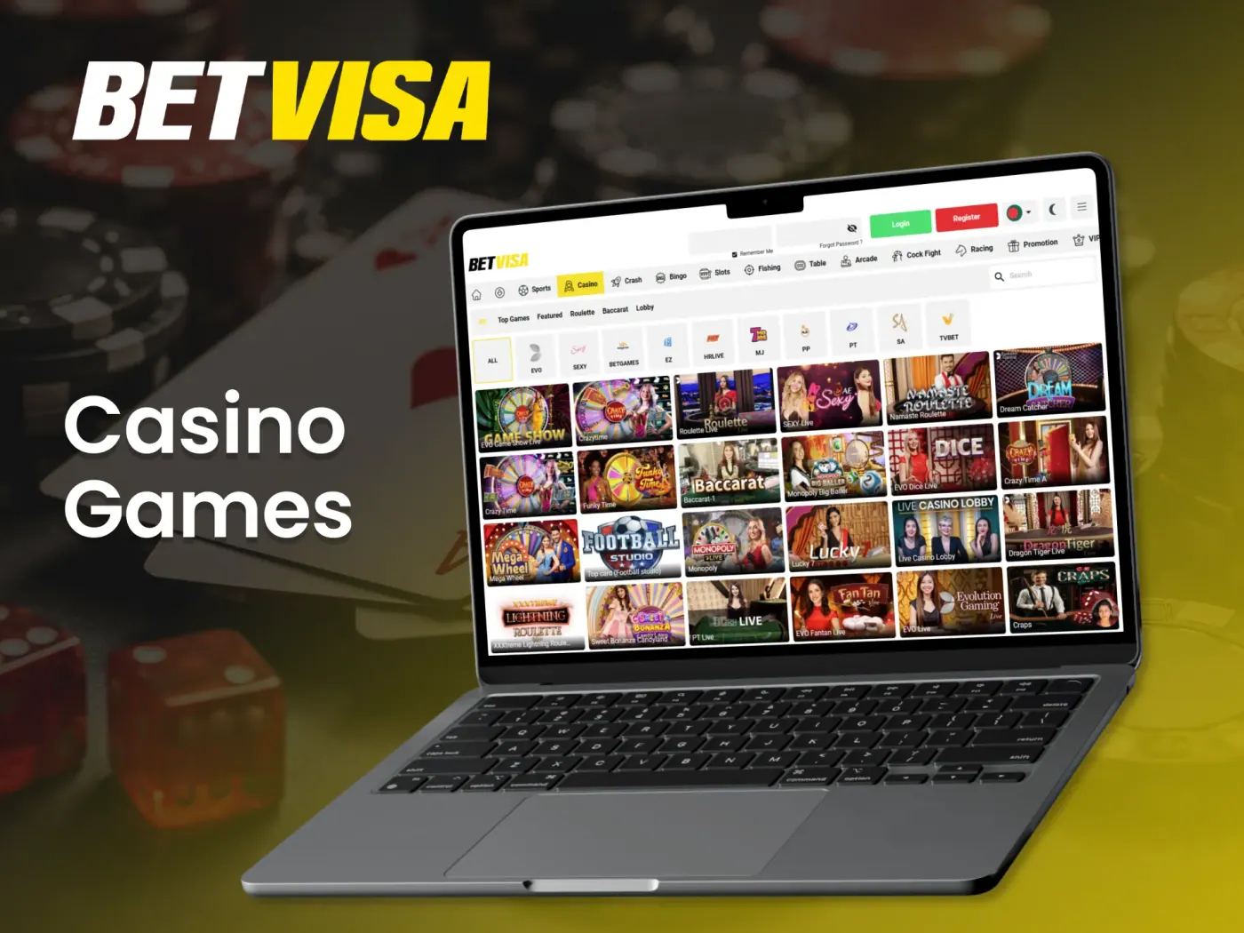 Betvisa Casino offers a wide variety of games for its customers.