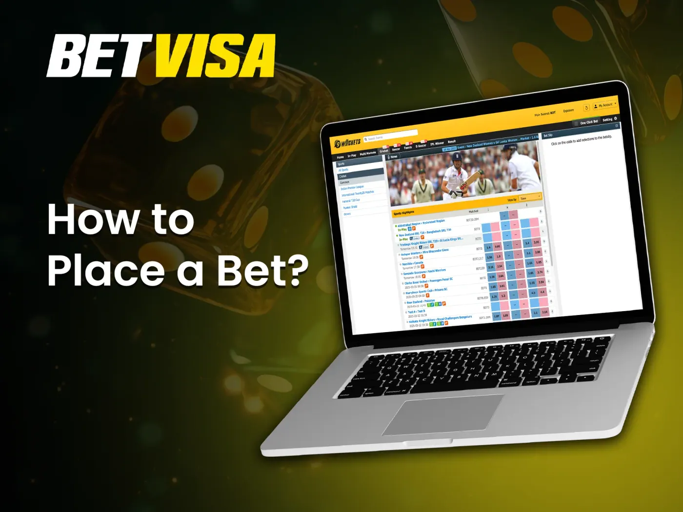 Placing a bet on Betvisa is simple and accessible for all players.