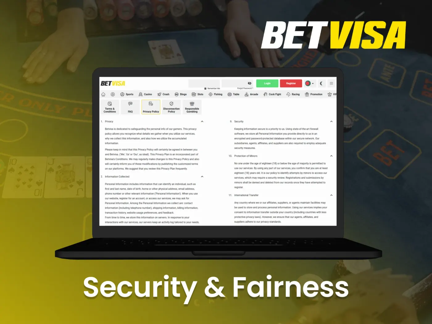 Betvisa Casino is committed to ensuring the security of its platform for its users.