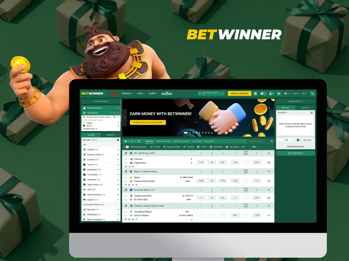 Betwinner bonuses summary.