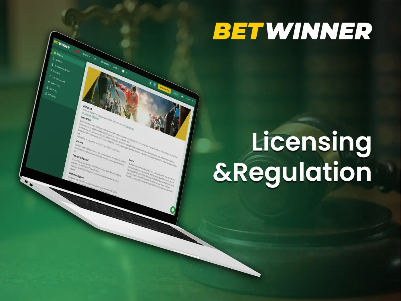 Betwinner casino licensing and regulation.