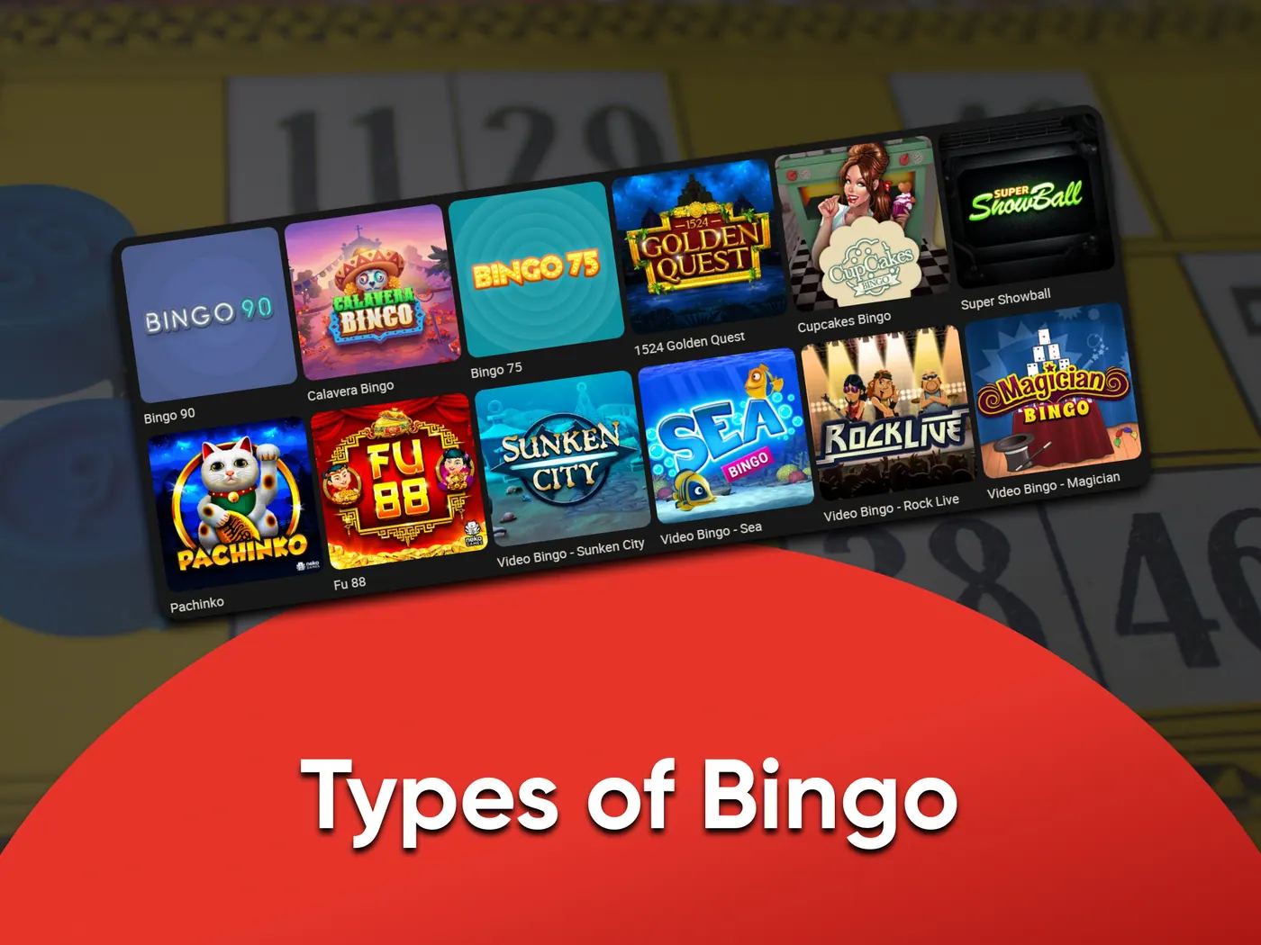 Play your favorite Bingo variant.