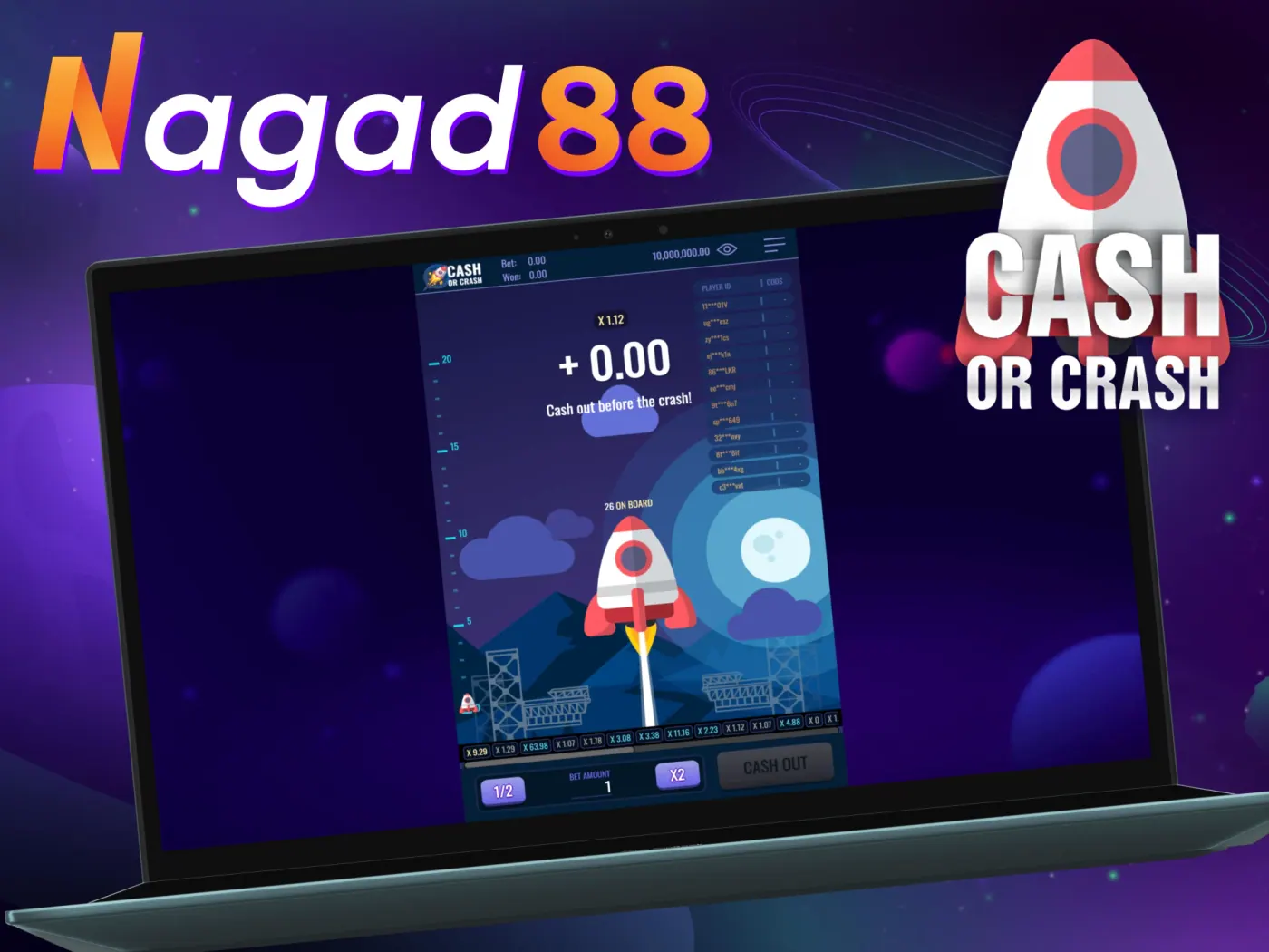 Cash or Crash at Nagad88.