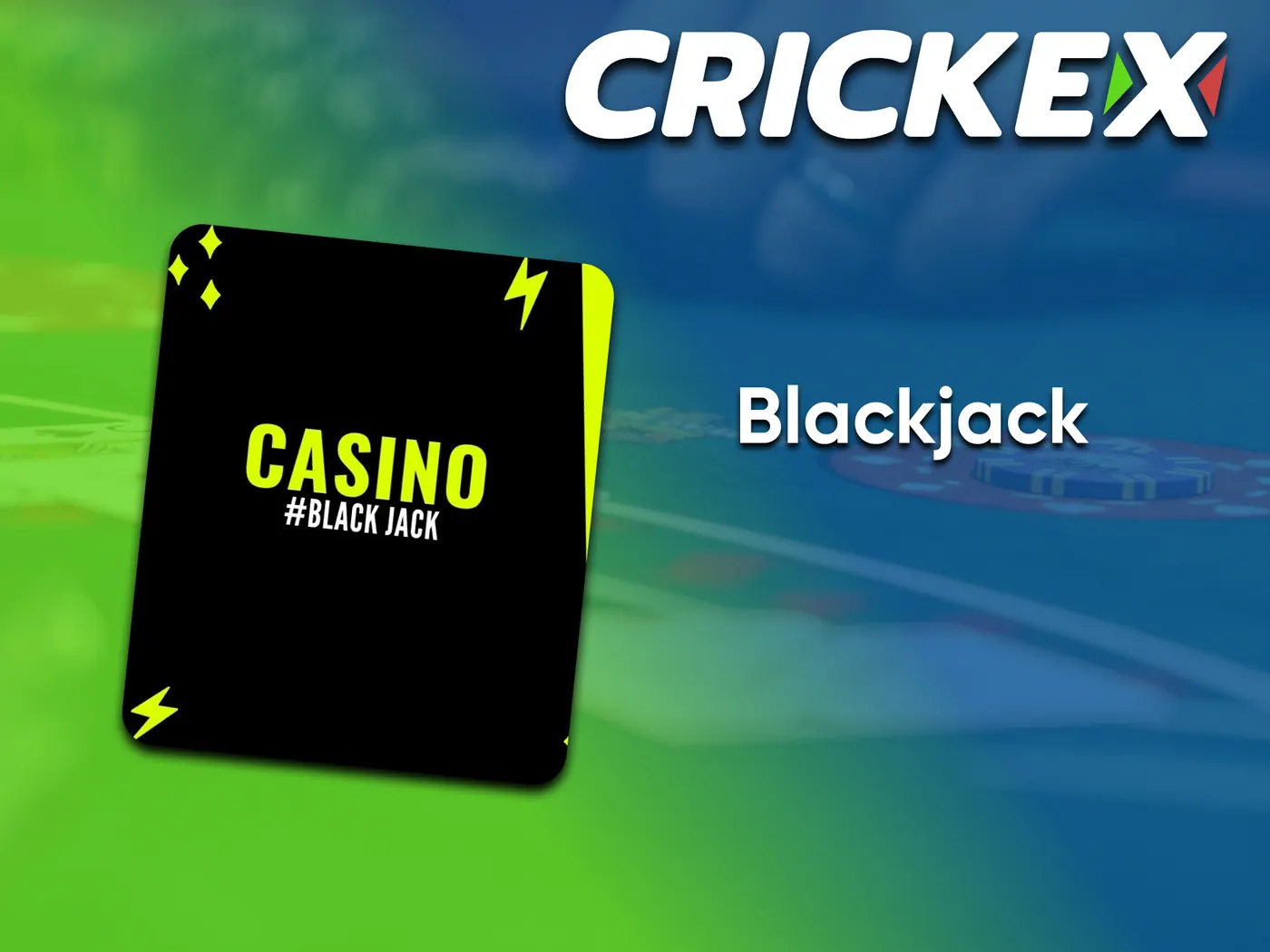 Blackjack is one of the many games at Crickex casino.
