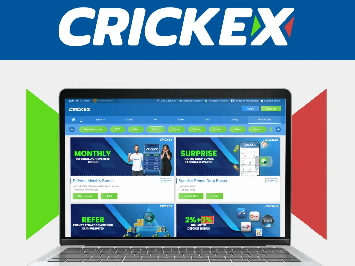Crickex provides many bonuses to its users.