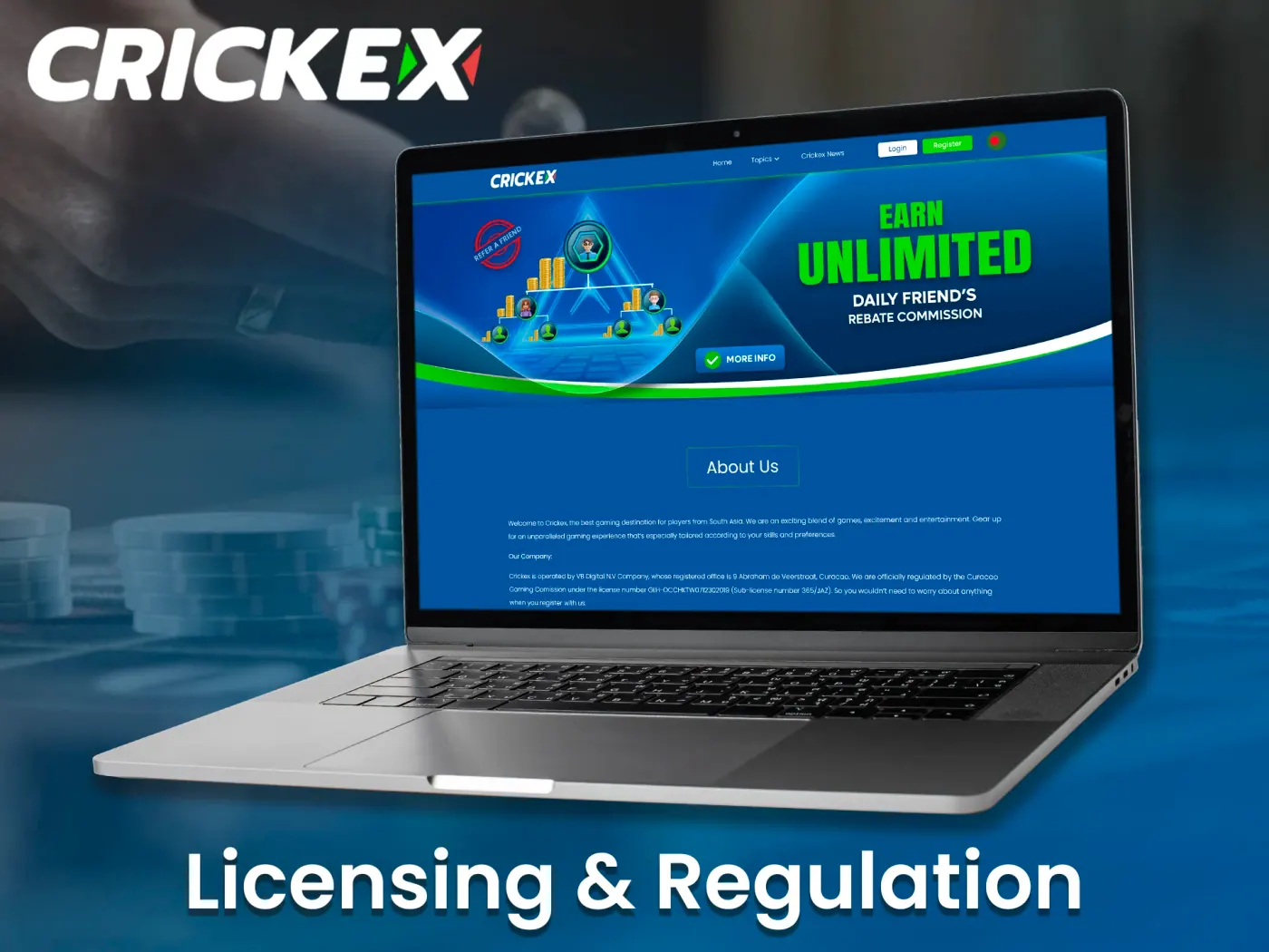 Crickex casino licensing and regulation.