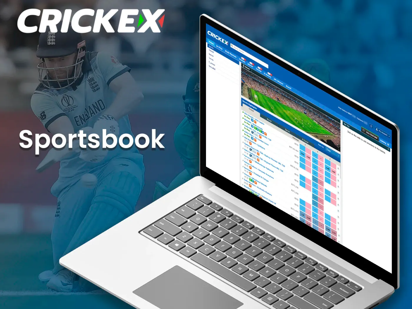 Bet on different types of sports at Crickex website.