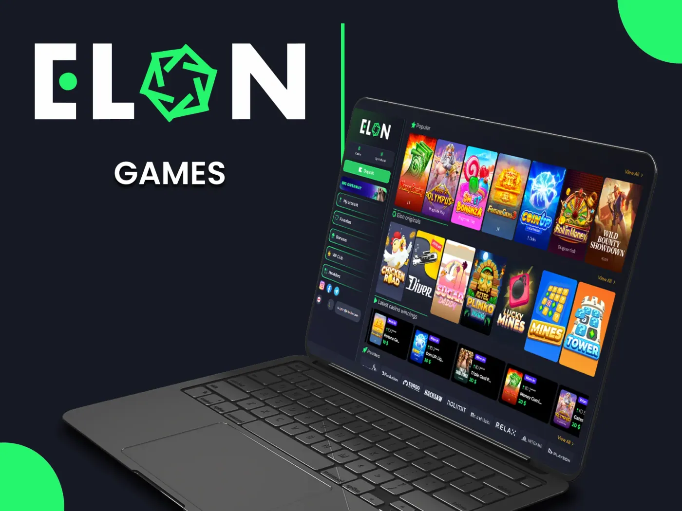 ElonBet casino games.