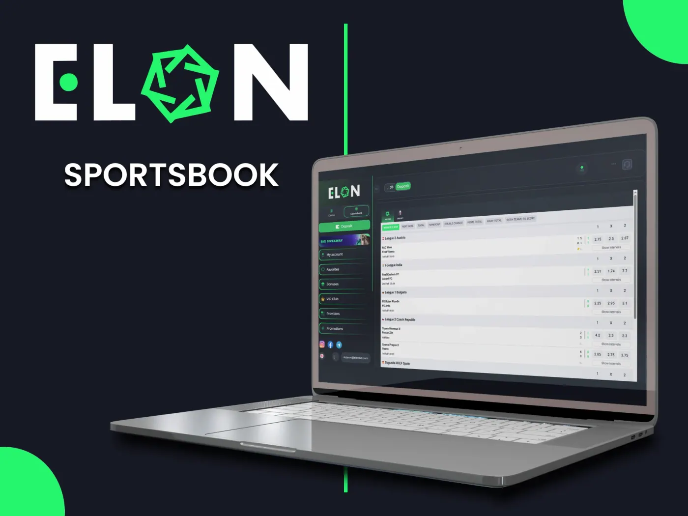 Bet on your favorite sports at ElonBet sportsbook and win.