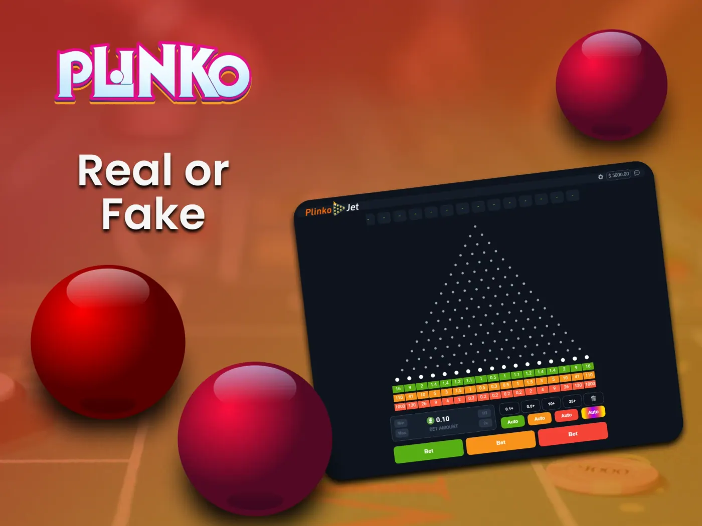 Plinko game board.