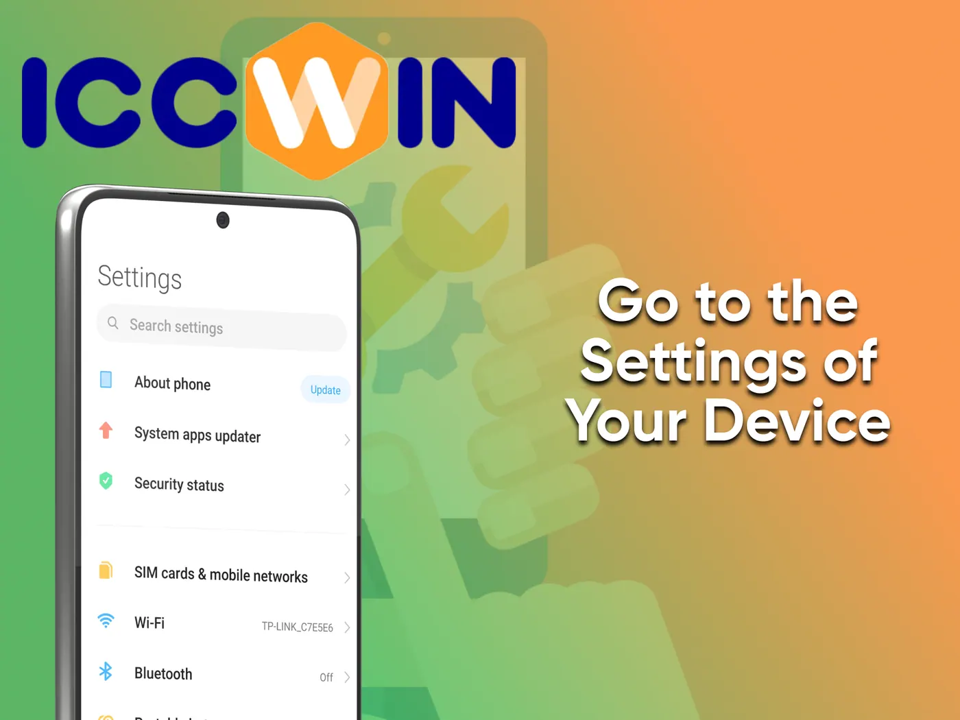 Download the application on your device from ICCWin.