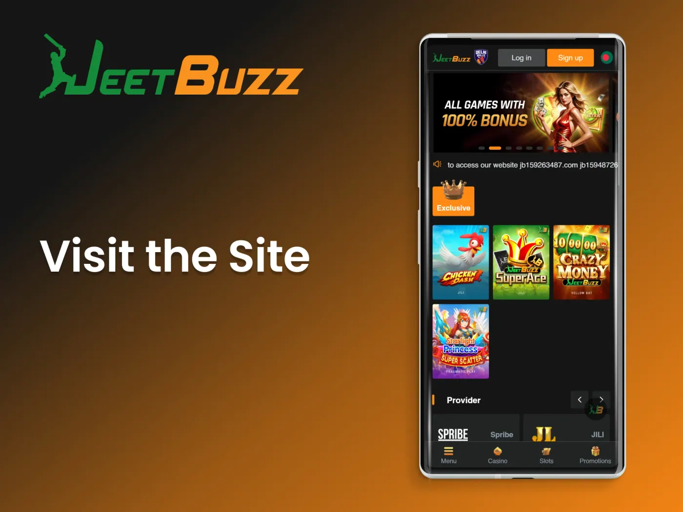 Visit the site of JeetBuzz to begin the process of downloading the Android app.
