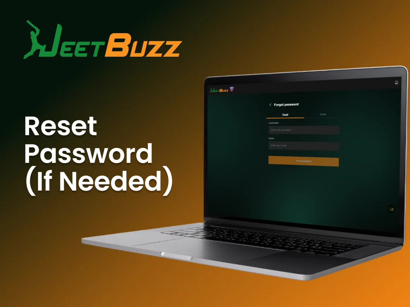 Reset your password quickly if you have forgotten your JeetBuzz account details.
