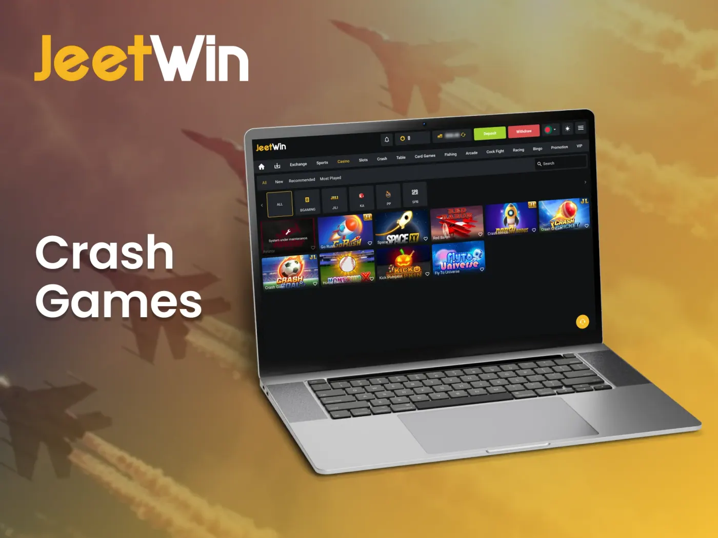 Watch the multiplier rise and test your luck in thrilling crash games at JeetWin.