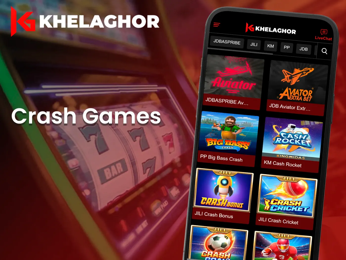 Enjoy playing crash games in the Khelaghor app.
