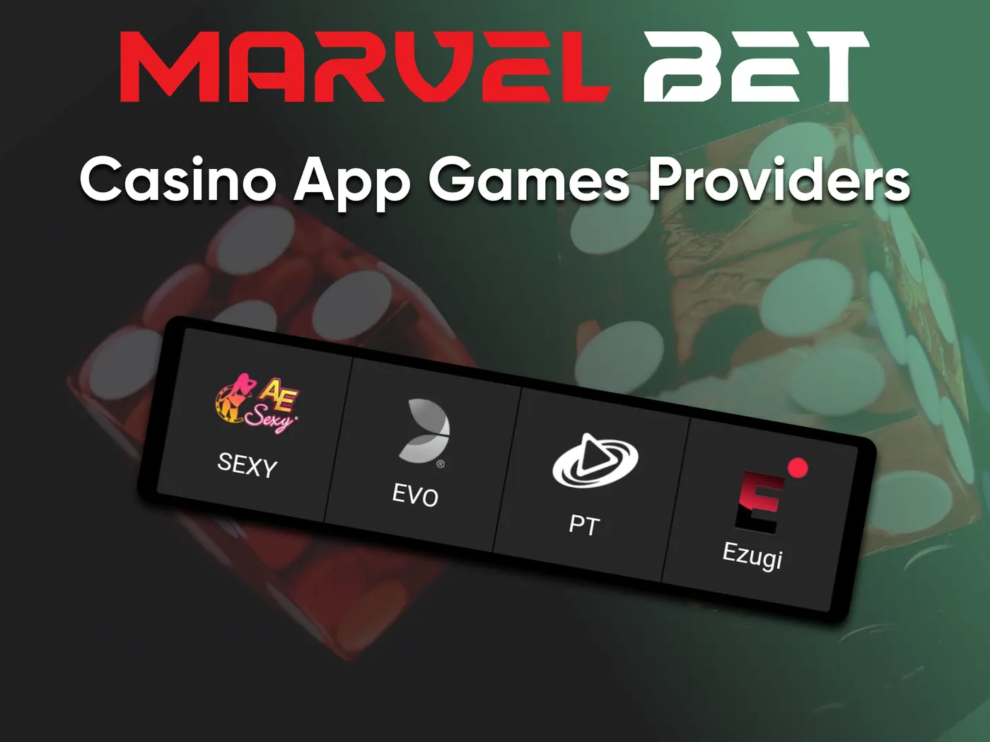 Casino games at Marvelbet come from well-known providers.