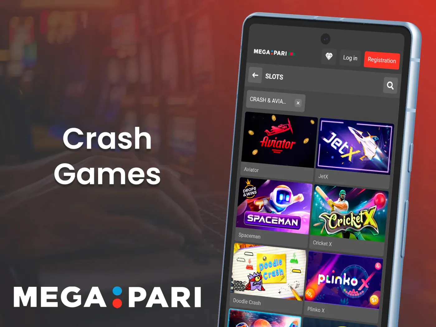 Megapari features crash games that bring a unique style of play.