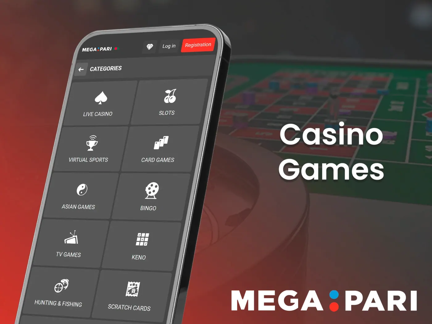Megapari casino app has a lot of classic and modern games.