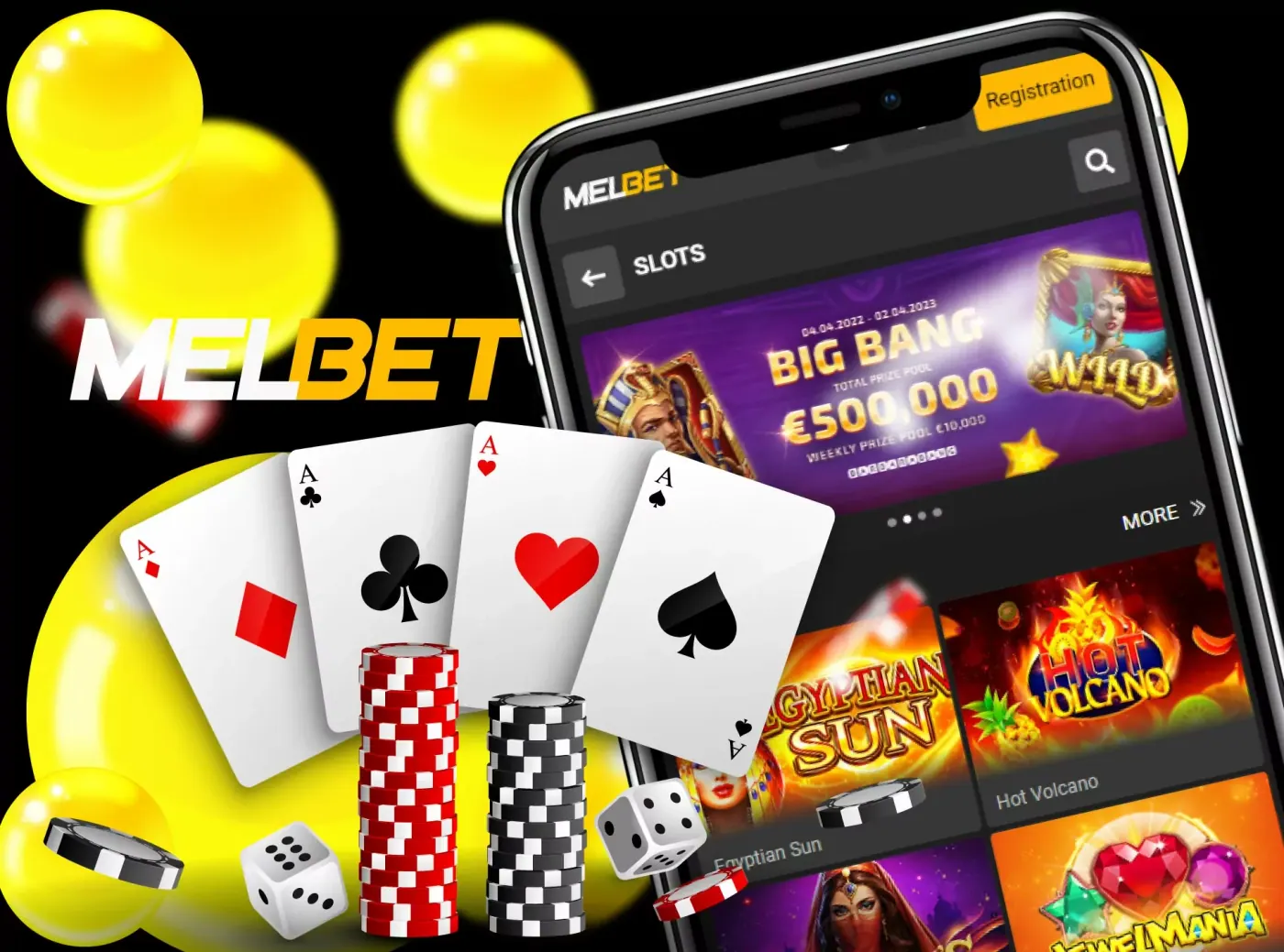 Play casino games using the Melbet app.