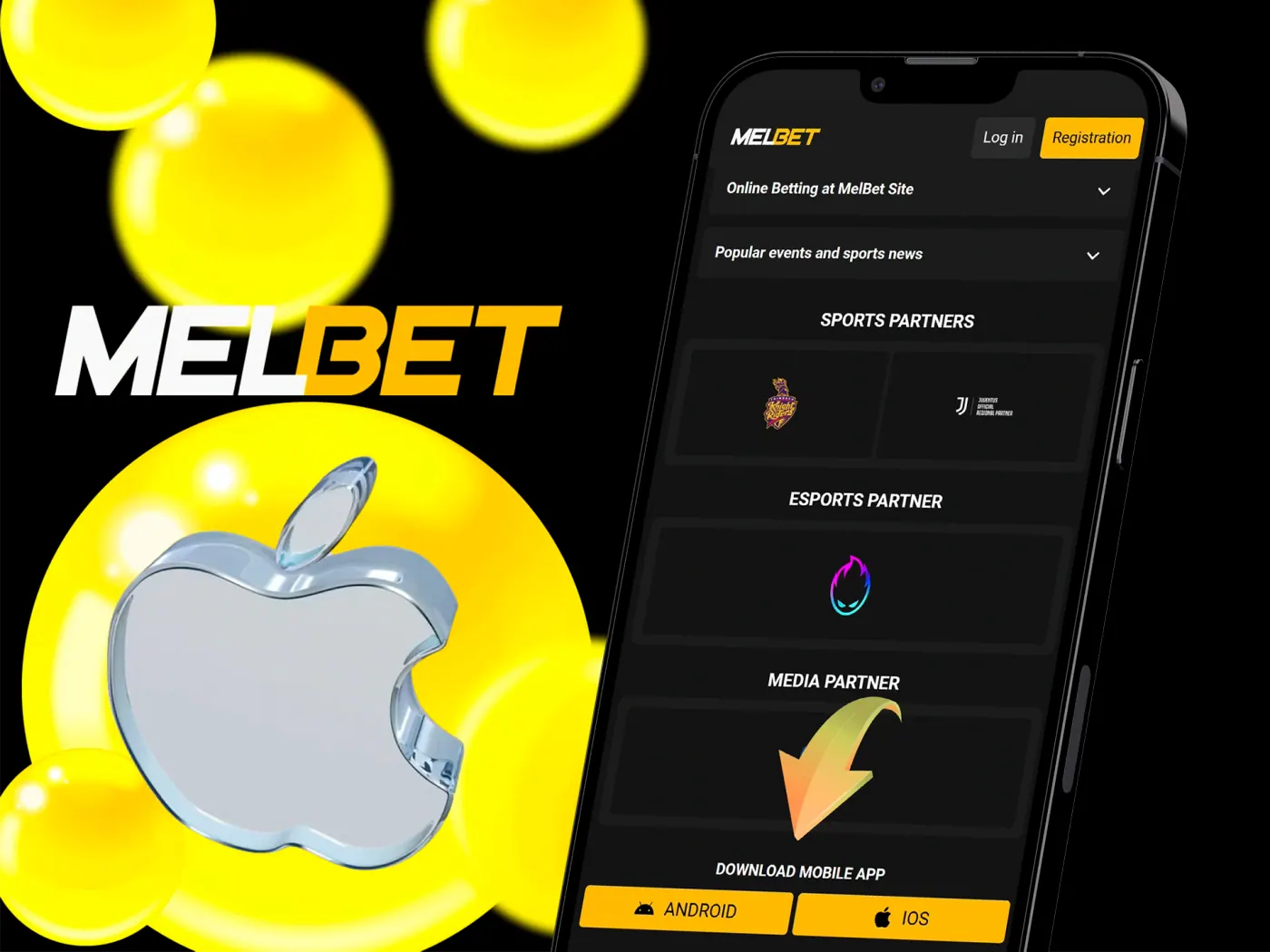 Look for the App section at Melbet.