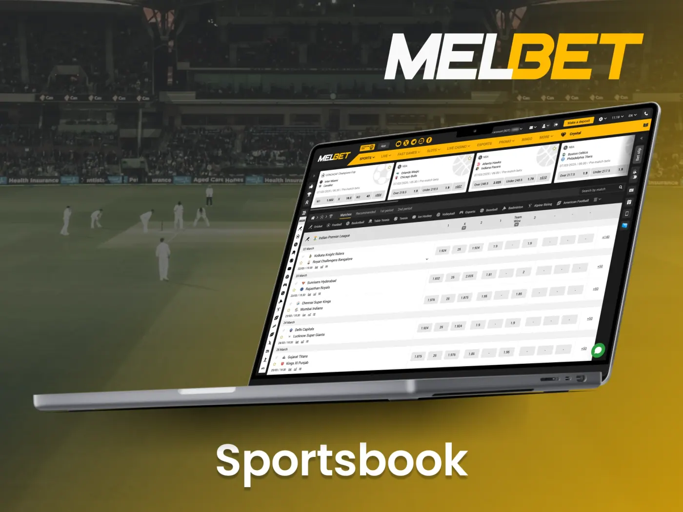 The Melbet sports betting platform.