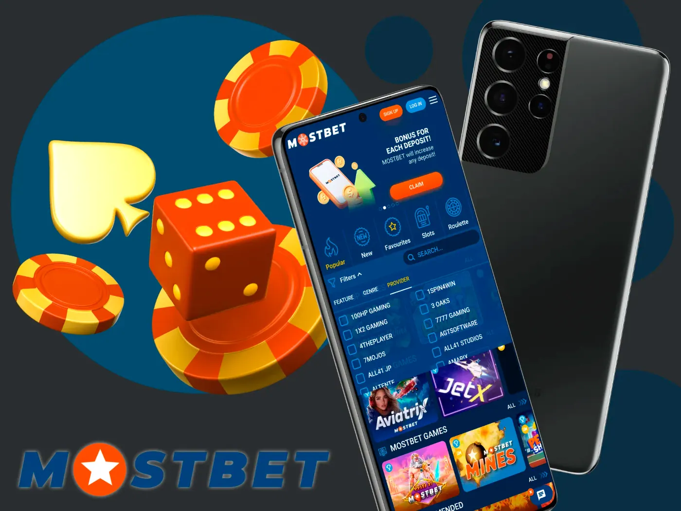 Mostbet works with leading game providers.
