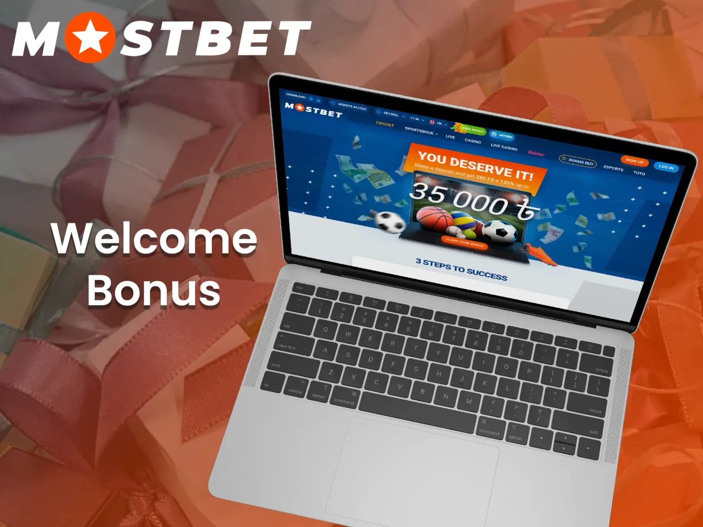 Mostbet offers generous welcome bonus for a new users.
