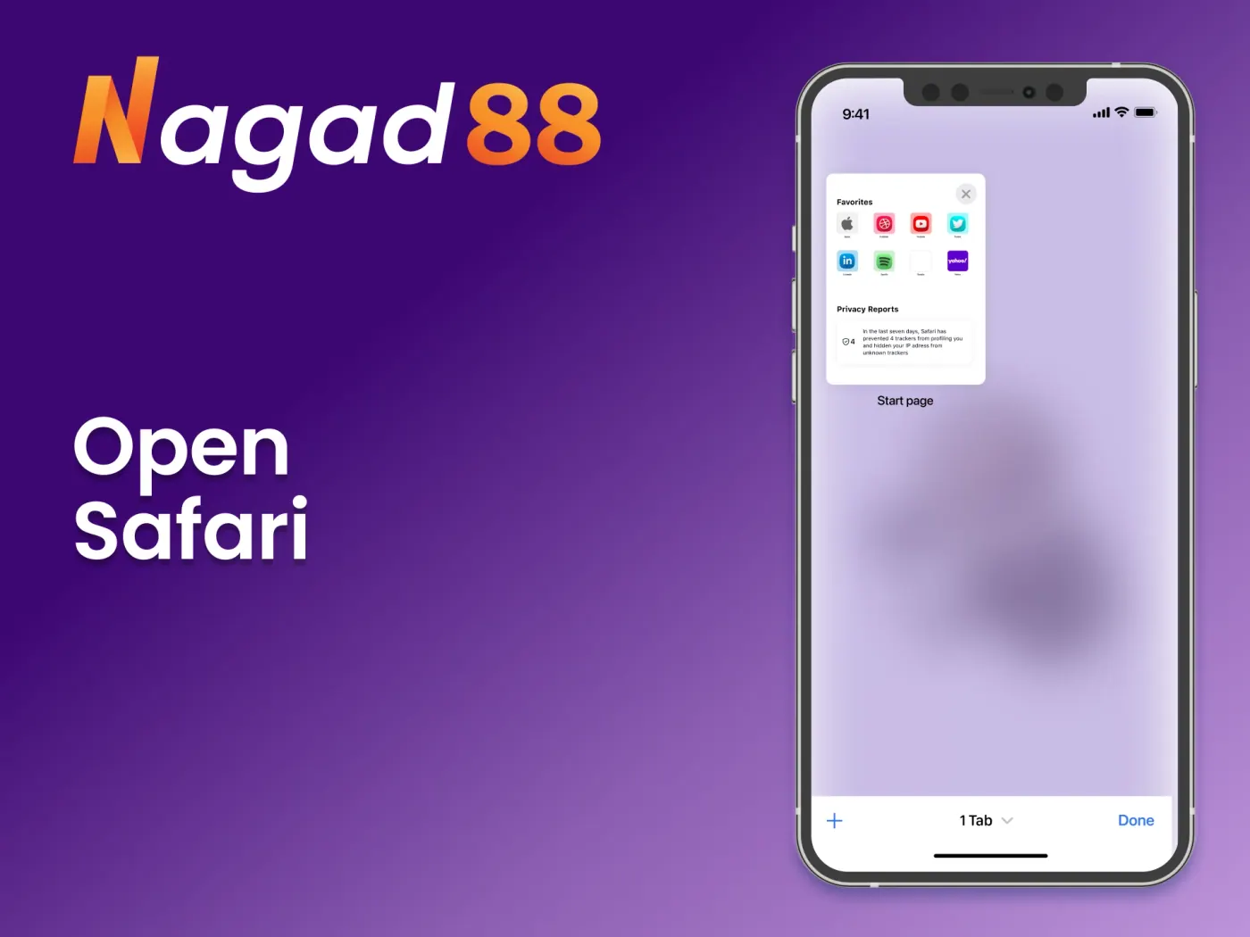 Launch the Safari browser to get Nagad88 on your iOS device.
