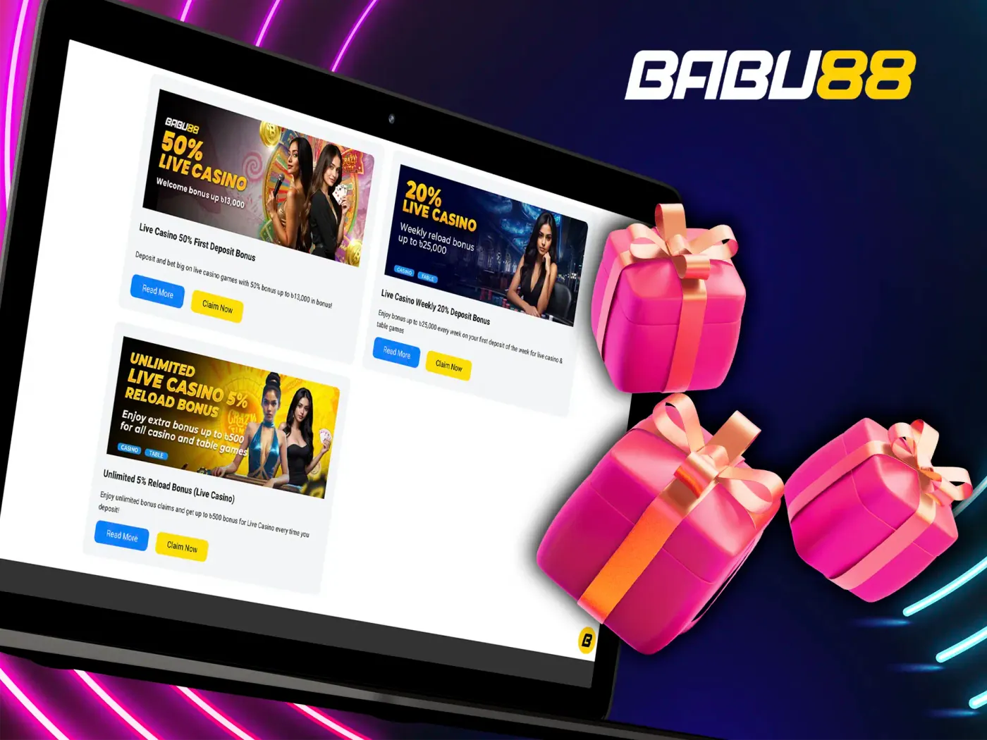 Babu88 first deposit bonuses.