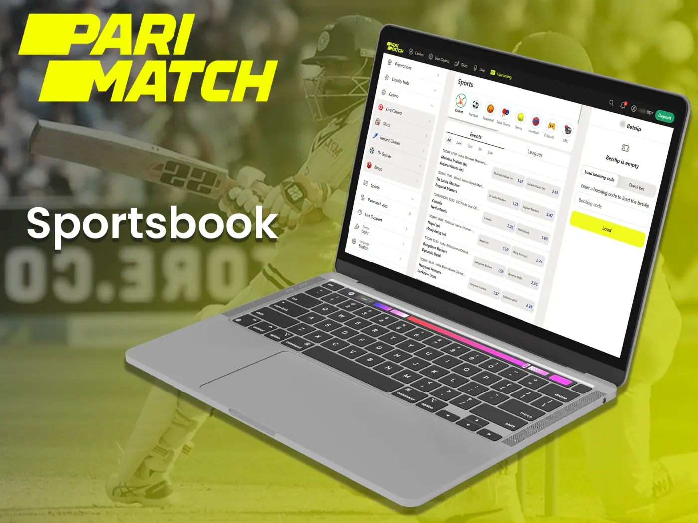 Bet on popular sports at Parimatch website.